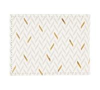 DRAEGER PARIS 1886 Cartera para Hombre, Color Blanco y Dorado, Billetera, 12 x 2 x 9 cm