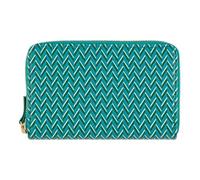 DRAEGER PARIS 1886 Cartera para Mujer, diseño gráfico, Color Verde, Billetera, Paleturquesa, 15 x 2,5 x 9,5 cm