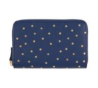 DRAEGER PARIS 1886 Cartera para Mujer, Lunares Dorados, Azul Marino, Billetera, 15 x 2,5 x 9,5 cm