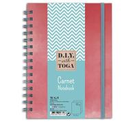 DRAEGER PARIS 1886 Cuaderno Bicolor, Papel, Rosa y Azul, 15x21cm