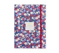 Draeger Paris 1886 - Cuaderno de notas con flores, 15 x 21 cm, compacto y elegante para ideas, listas y pensamientos, 60 hojas, 181 páginas, papel de 100 g/m² a rayas, fácil de transportar y agradable