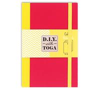 DRAEGER PARIS 1886 D.i.y with Toga - Cuaderno Bicolor, Papel, Rojo/Amarillo, 10 x 15 x 0,8 cm