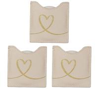 DRAEGER PARIS 1886 - Espejo de Bolsillo Corazón Redondo - Pequeño y Práctico Espejo de Viaje con Funda Antisarpullido - Moderno Regalo de Cumpleaños - Dimensiones 8,5 x 8 cm (Paquete de 3)