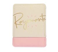DRAEGER PARIS 1886 - Espejo de Bolsillo Radiante con Funda Beige Rosa, Espejo Cuadrado de Maquillaje portátil, Formato práctico, 9 x 7 cm, Accesorio Elegante para Bolso o Estuche de Belleza