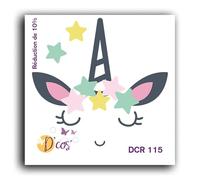 DRAEGER PARIS 1886 Happy Days Troquel de Corte D'co Unicornio, Metal, Rosa, non applicable