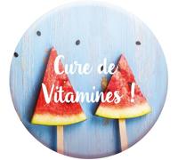 Draeger Paris 1886 - Imán con imán de curado de vitaminas, decoración Positiva para Nevera - Idea de Regalo de inspiración - Dimensiones 6,5 x 6,5 cm - Energía y Buen Humor Diario