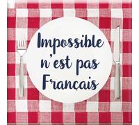 Draeger Paris 1886 - Imán de 6,5 x 6,5 cm - Cita inspiradora Imposible no es Francesa - Decoración de Nevera y Mesa - Regalo motivador para ambicioso y optimistas