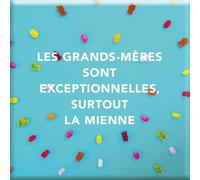 Draeger Paris 1886 - Imán de 6,5 x 6,5 cm, día de la Madre y la Abuela, decoración de refrigerador, único y práctico Miembros Familiares