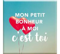 Draeger Paris 1886 - Imán de 6,5 x 6,5 cm, Mensaje Inspiracional Mi Pequeña Felicidad a Mí - Regalo Original para Amantes y familias - Accesorio Decorativo y Recuerdo único