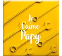 Draeger Paris 1886 - Imán de imán Decorativo de Je T'Aime PAPY (6,5 x 6,5 cm)