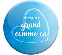 Draeger Paris 1886 - Imán de Le Aime Grande como éste, Ideal para Nevera o Mesa, Regalo tierno y práctico, Dimensiones 6,5 x 6,5 cm - Accesorio Decorativo con Mensaje de Amor