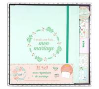 DraEGER Paris 1886 - Kit de papelería para bodas, papel, verde y salmón, no aplicable