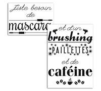 DRAEGER PARIS 1886 Mademoiselle Toga mem403 Tabla de Transferencia Expression diseño Mascara/cafeína Tejido Plastificado termoadhesiva Negro 15 x 21 x 0,1 cm