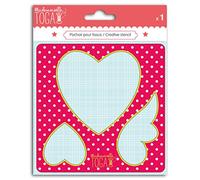 DRAEGER PARIS 1886 Mademoiselle Toga mero212 Plantilla Costura Design corazón cartón Gris 12,5 x 12,5 x 0,2 cm
