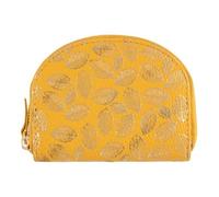 DRAEGER PARIS 1886 Monedero - Hojas Doradas - Amarillo Mostaza, Unisex Adulto, 12 x 9,5 x 2cm