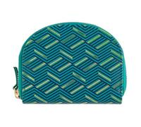 DRAEGER PARIS 1886 Monedero-Formas geométricas-Verde y Dorado, Unisex Adulto, Turquesa, 12 x 9,5 x 2cm