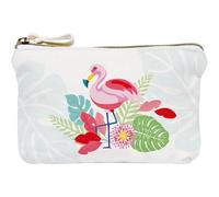 DRAEGER Paris 1886 - Neceser Flamingo 21x12 cm - Bolsa Algodón con Cierre Cremallera - Diseño Original para Regalo - Ideal para Uso Diario y Familiar