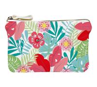 DRAEGER Paris 1886 - Neceser Flores Jungla 21x12 cm - Bolsa Algodón con Cierre Cremallera - Diseño Original para Regalo - Ideal para Uso Diario y Familiar