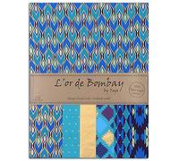 DRAEGER PARIS 1886 Or de Bombay Set de 6 Hojas, Papel, Azul-púrpura, 21x28cm