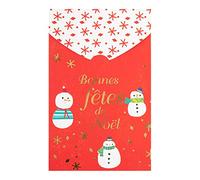 DRAEGER PARIS 1886 - Tarjeta de felicitación para muñeco de nieve