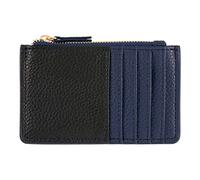 DRAEGER PARIS 1886 Tarjetero con Cremallera, Color Negro y Azul Marino, Unisex Adultos, 12,5 x 8 cm