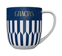 DRAEGER PARIS 1886 - Taza Cerámica 320ml - Diseño Chic y Moderno en Azul o Rosa con Mensaje en Oro Caliente - Apta Lavavajillas - Decoración Elegante - Emociones desde 1886