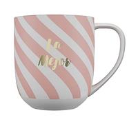 DRAEGER PARIS 1886 - Taza de Cerámica Azul/Rosa con Mensaje La Mejor - Diseño Chic con Oro Caliente, 320 ml - Apta para Lavavajillas - Decorativa y Emotiva - Calidad y Estilo desde 1886
