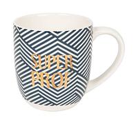 DRAEGER PARIS 1886 - Taza de Cerámica Azul Super Prof - Idea de Regalo para Profesores - Elegante Diseño Azul con Mensaje Dorado - Elegante Caja de Regalo - Capacidad 320ml - Apta para Lavavajillas