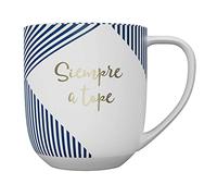 DRAEGER PARIS 1886 - Taza de Cerámica con Mensaje Personalizado - Diseño Elegante en Azul/Rosa con Detalles en Oro - 320 ml - Apta para Lavavajillas - Presentación en Caja Decorativa