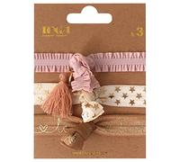 DRAEGER PARIS 1886 Toga - Juego de 3 Gomas elásticas, Tejido, Rosa, 1,5 x 20 x 0,1 cm