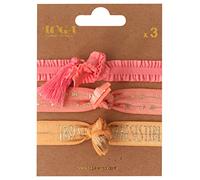 DRAEGER PARIS 1886 Toga - Juego de 3 Gomas elásticas, Tejido, Rosa, 1,5 x 20 x 0,1 cm