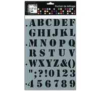 DRAEGER PARIS 1886 1 Plantilla Alfabeto Grano de café, Transparente (Blanco), 21 x 30 x 0.1 cm