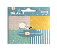 DRAEGER PARIS 1886 Toga Nacimiento Leonard & Josephine - Juego de Formas Recortadas (5 x 4,5 x 0,1 cm), Multicolor
