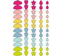 DRAEGER PARIS 1886 Toga Naissance-Leonard & Josephine - Lote de 60 Mini Pegatinas, plástico, Multicolor, 7 x 11 x 0,3 cm