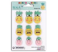 DRAEGER PARIS 1886 Toga Pegatina 3D piña, Papel, Multicolor, 10,5 x 15 x 0,5 cm