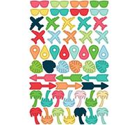 DRAEGER PARIS 1886 Toga Tropical Paradise - Juego de 52 Mini Pegatinas, plástico, Multicolor, 7 x 11 x 0,3 cm
