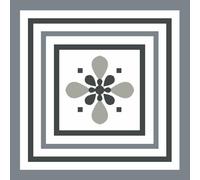 Draeger Paris - Azulejos adhesivos de pared - Ideal para cocina y baño - Lote de 6 cuadrados adhesivos diseño de flor de lis gráfico 15 x 15 cm