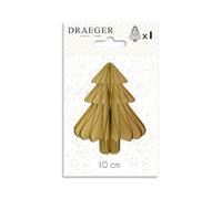 Draeger Paris - Bola de Papel - Árbol Dorado - Lentejuelas Doradas - Decoración navideña - 8 x 14 cm -