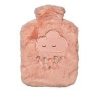 DRAEGER Paris - Bolsa de agua caliente de coral de peluche nube - piel sintética con calefacción de invierno - Regalo para vientre adulto y niño