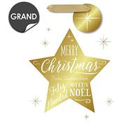 Draeger Paris - Bolsa de regalo grande formato estrella al mensaje feliz N