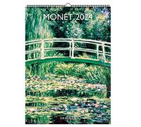 Draeger Paris | Calendario de pared decorativo Monet 2024 para colgar 29 x 39 cm | 16 meses septiembre 23 a dic 24 | 7 idiomas | Calendario de oficina, hogar, mensual | Decoración, organización |