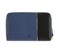 DRAEGER Paris - Cartera - 15 x 2,5 x 9,5 cm - Azul/Negro - Cremallera - Accesorio, Moda, Moda - Idea de Regalo para Amigos, Familia, día de la Madre, Novia, Azul Marino, 15 x 2,5 x 9,5 cm