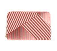 Draeger Paris - Cartera para Mujer, diseño de Rayas Blancas y Rojas, Poliuretano, Rojo, 15 x 2,5 x 9,5 cm