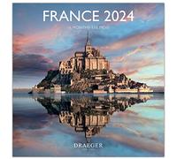 DRAEGER PARIS | Gran calendario de pared Francia 2024 para colgar 29 x 29 cm | 16 meses de septiembre a 23 a dic 24 | 7 idiomas | Calendario de oficina, hogar, mensual | Decoración, organización |