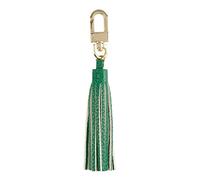 Draeger Paris - Llavero pompón liso, poliuretano, 13x2cm, Acero inoxidable, Sin gemas
