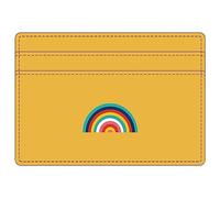 Draeger Paris - Portatarjetas arco iris - Amarillo mostaza - poliuretano, dorado, talla única, Portatarjetas de crédito