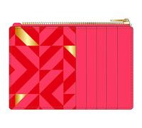 Draeger Paris - Portatarjetas con cremallera, color rojo y dorado, Lightpink, talla única, Portatarjetas de crédito