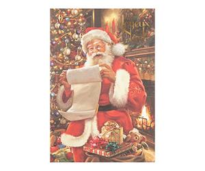 DRAEGER PARIS | Tarjeta de felicitación musical "Feliz Navidad" | Papá Noel | Fiesta de Fin de Año | Acabados en oro caliente | 12 x 17 cm | Made in England | Sobre incluido | Papel FSC®