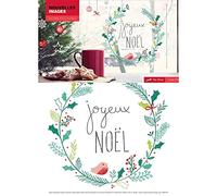 Draeger - Pegatinas para Ventanas - Pegatinas Decorativas para iluminar Tus Ventanas - Pegatinas de Navidad de Polipropileno (Corona Feliz Navidad)