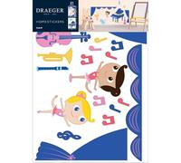 Draeger - Sticker Mural Dans Classique et Piano - Homesticker - Décoration Chambre Enfant Salle de Jeux - Grand Format
